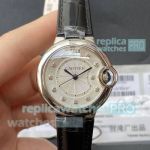 Swiss Quartz Cartier Ballon Bleu Diamond Markers White Dial 33mm 